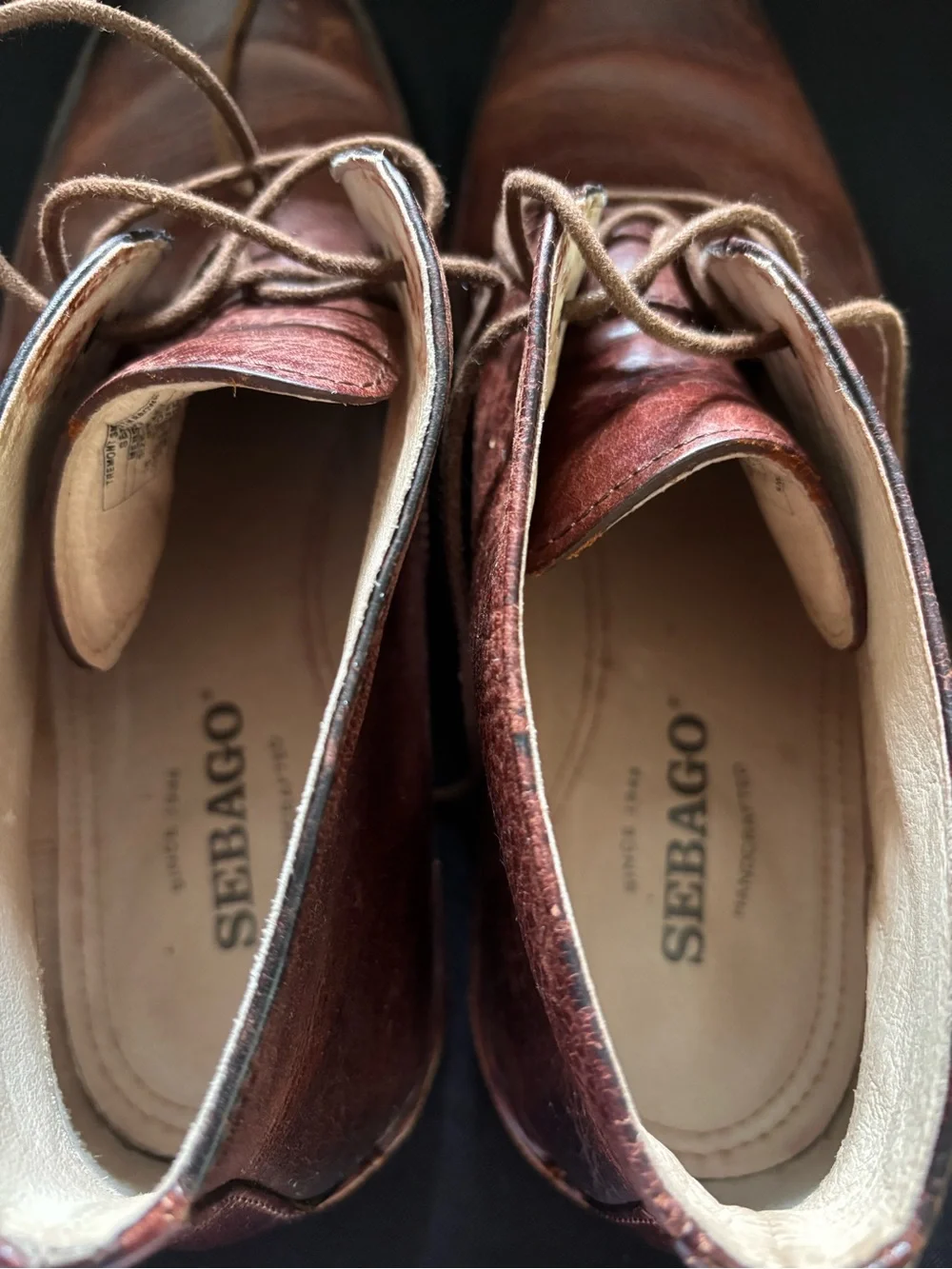 Men's Sebago Brown Leather Chukka Boots - Classic Casual Style 10D